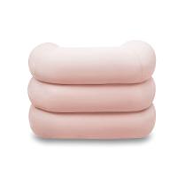 Poltrona Giratória Orgânica Com Balanço Tana Bouclê Rosê E03 - D'rossi - 3