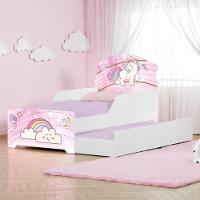Mini Cama Infantil Com Cama Auxiliar 153x79cm Personagens K02 - D'rossi Cor Unicórnio - 1