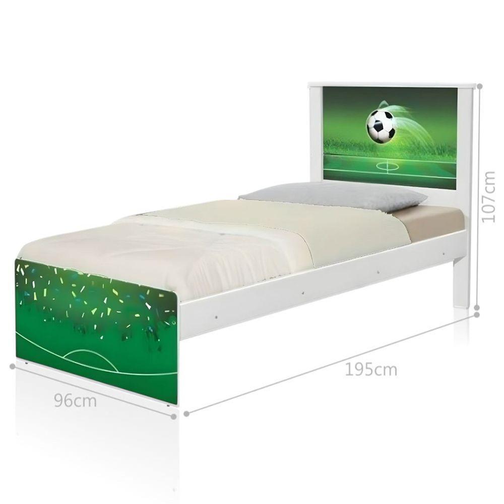 Cama Solteiro Infantil 195x96cm Para Quarto Personagens Copa Futebol K02 - D'rossi - 4