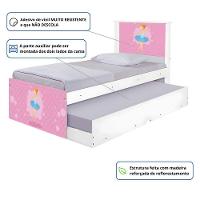 Cama Solteiro Infantil Com Cama Auxiliar 195x96cm Personagens K02 - D'rossi Cor Bailarina Clássica - 3
