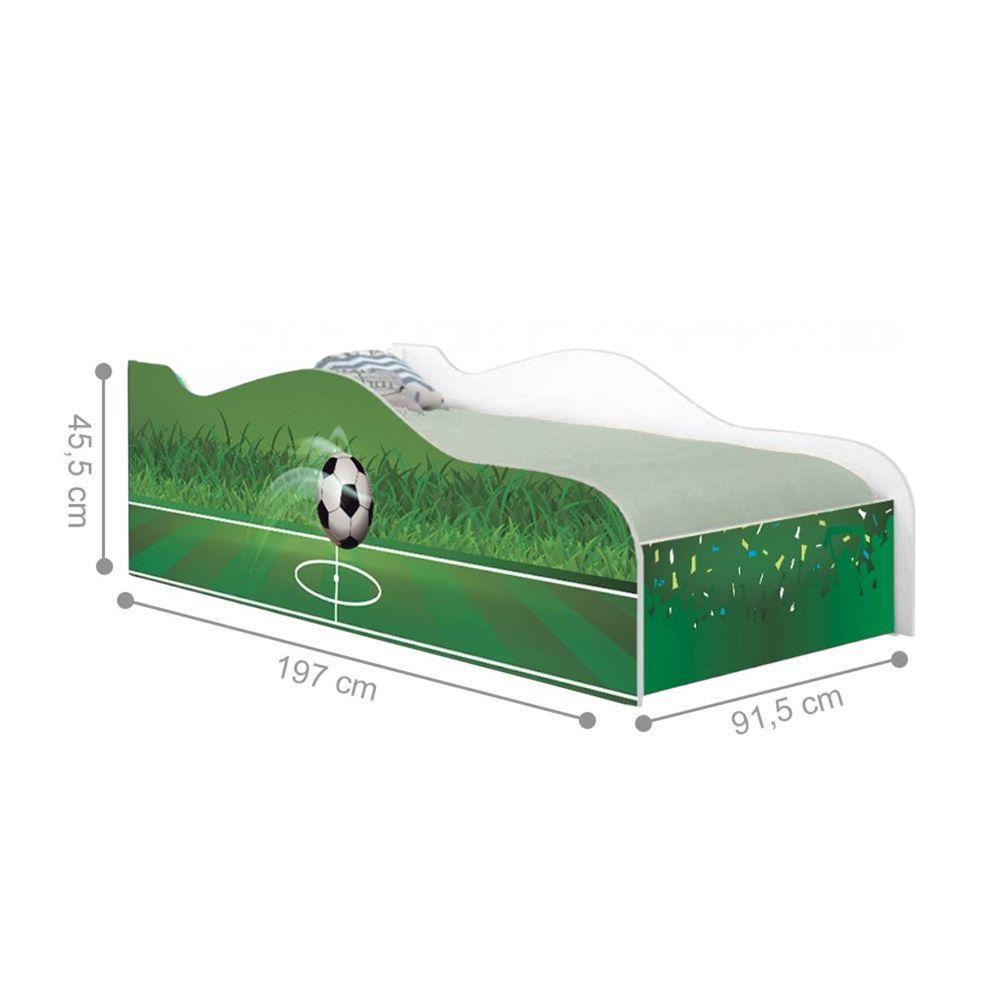 Cama Solteiro Infantil 197x91,5cm Para Quarto Personagens Copa Futebol K02 - D'rossi - 4