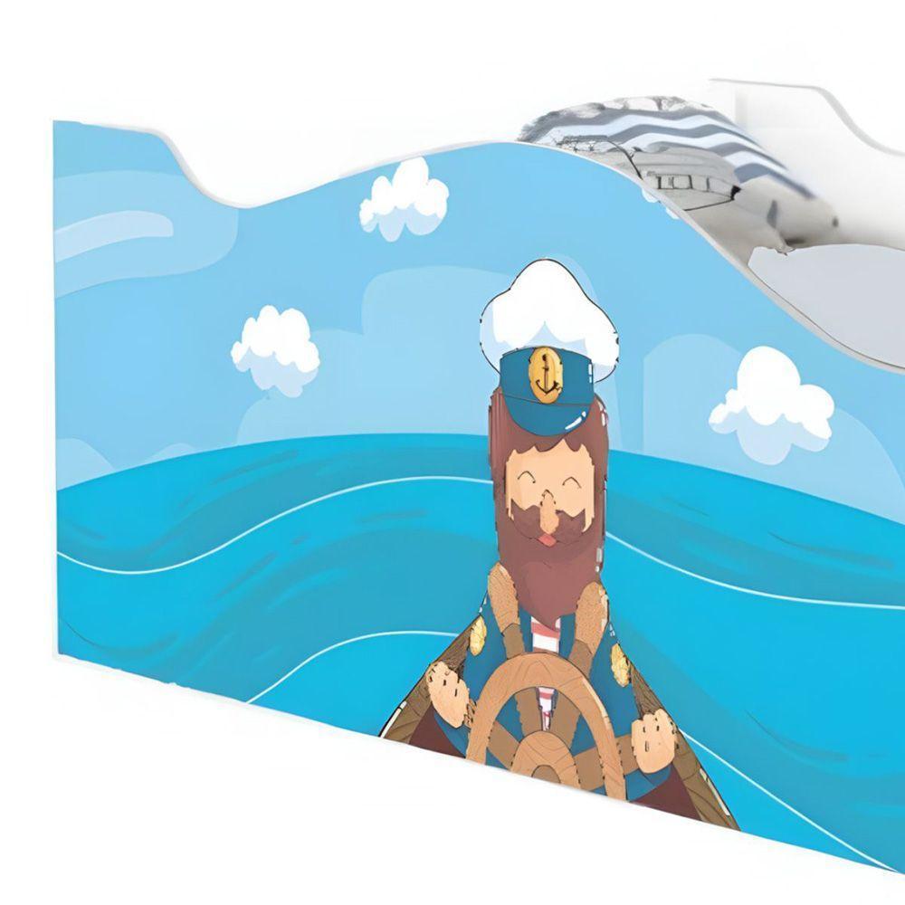 Mini Cama Infantil 157,5x72,5cm Com Proteção Lateral Personagens K02 - D'rossi Cor Marinheiro - 6