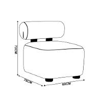 Poltrona Decorativa Para Sala Kit 2 Helora Bouclê Azul Marinho E03 - D'rossi