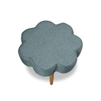 Poltrona De Amamentação Base Balanço E Puff Flower Linho E03 - D'rossi Cor Azul - 7