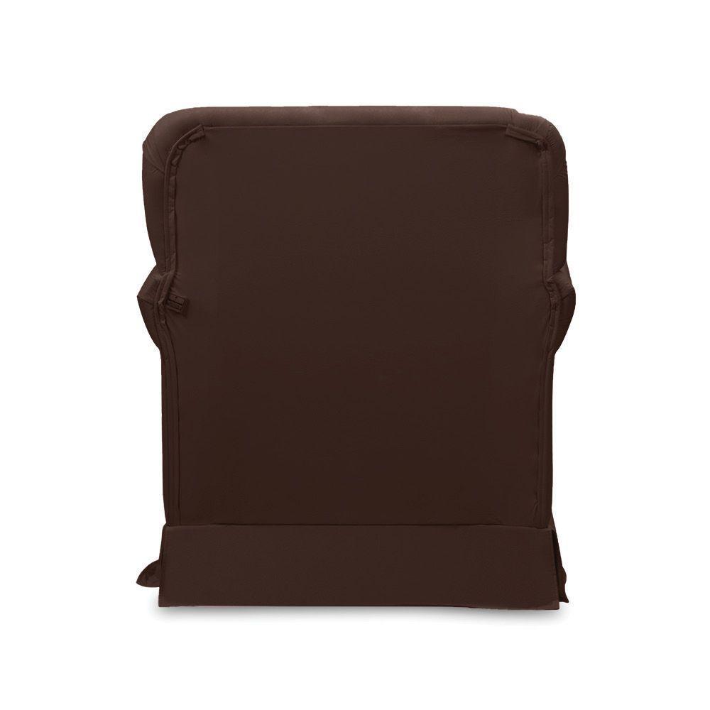 Poltrona De Amamentação Base Balanço E Puff Lígia Sintético E03 - D'rossi Cor Marrom - 7