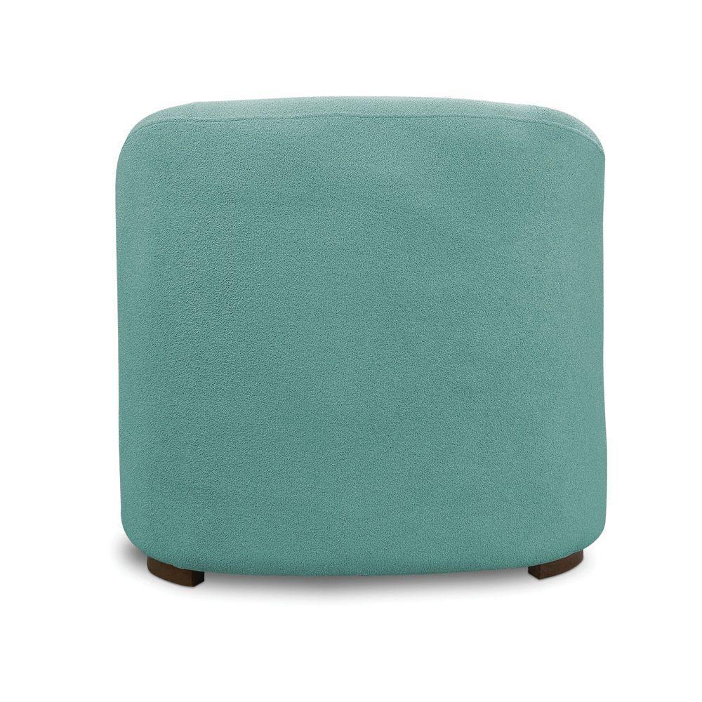 Poltrona Decorativa Orgânica Para Sala Diully Bouclê Azul Turqueza E03 - D'rossi - 7