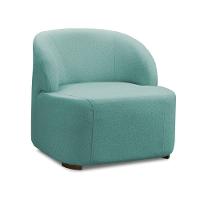 Poltrona Decorativa Orgânica Para Sala Diully Bouclê Azul Turqueza E03 - D'rossi - 2