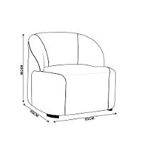 Poltrona Decorativa Orgânica Para Sala Diully Bouclê Azul Turqueza E03 - D'rossi