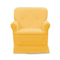 Poltrona De Amamentação Base Balanço Lígia Sintético Amarelo E03 - D'rossi - 2