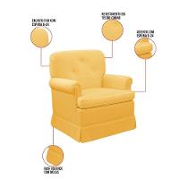 Poltrona De Amamentação Base Balanço Lígia Sintético Amarelo E03 - D'rossi - 3