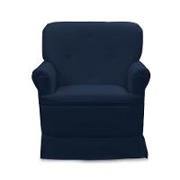 Poltrona De Amamentação Base Balanço E Puff Lígia Sintético Azul Marinho E03 - D'rossi - 5