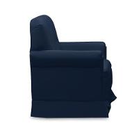 Poltrona De Amamentação Base Balanço E Puff Lígia Sintético Azul Marinho E03 - D'rossi - 6