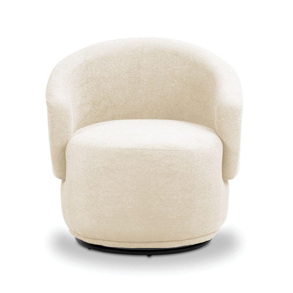 Poltrona Decorativa Orgânica Kit 2 Névoa Bouclê Bege E03 - D'rossi - 5