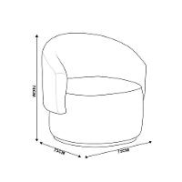 Poltrona Decorativa Orgânica Kit 2 Névoa Bouclê Bege E03 - D'rossi
