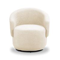 Poltrona Decorativa Orgânica Kit 2 Névoa Bouclê Bege E03 - D'rossi - 5