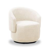 Poltrona Decorativa Orgânica Kit 2 Névoa Bouclê Bege E03 - D'rossi - 6