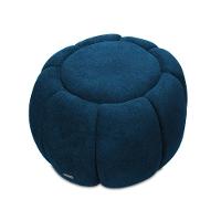 Poltrona E Puff Decorativo Orgânico Fixo Cloud Bouclê Azul Marinho E03 - D'rossi - 9