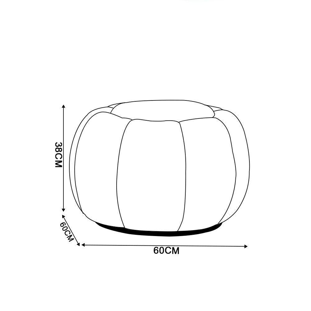 Puff Redondo Orgânico Para Sala Cloud Bouclê E03 - D'rossi Cor Azul Turquesa - 3