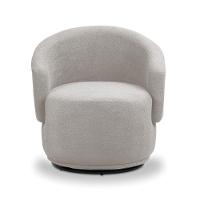 Poltrona Decorativa Orgânica Névoa Bouclê Cinza Claro E03 - D'rossi - 5