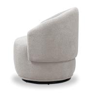 Poltrona Decorativa Orgânica Névoa Bouclê Cinza Claro E03 - D'rossi - 6