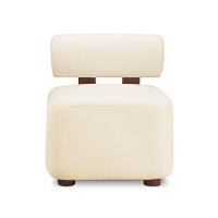 Poltrona Decorativa Para Sala Helora Bouclê Bege E03 - D'rossi - 5