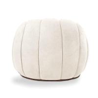 Kit 02 Poltronas Decorativa Orgânica Para Sala Cloud Bouclê Bege E03 - D'rossi - 3