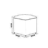 Puff Decorativo Quadrado Para Sala Lígia Sintético E03 - D'rossi Cor Amarelo