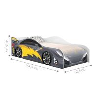 Mini Cama Infantil 157,5x72,5cm Com Proteção Lateral Carro Chumbo K02 - D'rossi