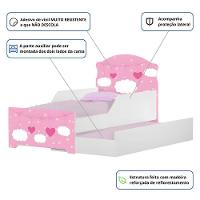 Mini Cama Infantil Com Cama Auxiliar 153x79cm Personagens Nuvem Menina K02 - D'rossi - 3
