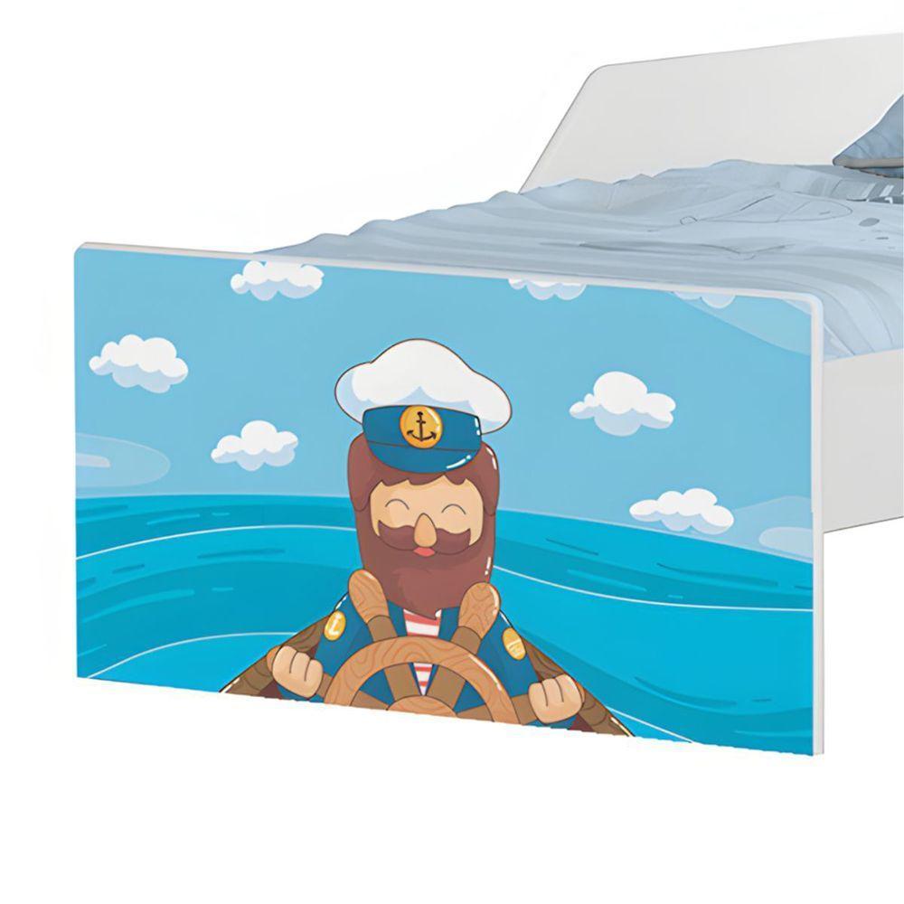 Mini Cama Infantil 153,2x79cm Com Proteção Lateral Personagens K02 - D'rossi Cor Marinheiro - 6