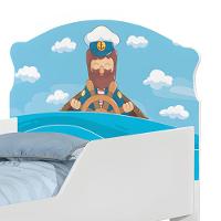 Mini Cama Infantil 153,2x79cm Com Proteção Lateral Personagens K02 - D'rossi Cor Marinheiro - 5