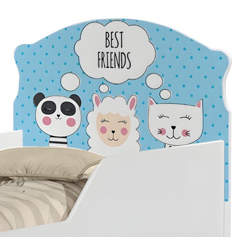 Mini Cama Infantil 153,2x79cm Com Proteção Lateral Personagens K02 - D'rossi Cor Melhores Amigos - 5