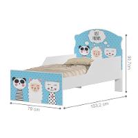 Mini Cama Infantil 153,2x79cm Com Proteção Lateral Personagens K02 - D'rossi Cor Melhores Amigos