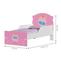 Mini Cama Infantil 153,2x79cm Com Proteção Lateral Personagens K02 - D'rossi Cor Bailarina Clássica