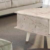 Mesa De Centro Para Sala Com 2 Portas Narvelli Calacata-off White M20 - D'rossi - 5