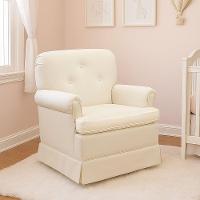 Poltrona De Amamentação Base Balanço Lígia Sintético Bege E03 - D'rossi - 1