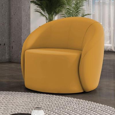 Poltrona Decorativa Orgânica Giratória Lua Veludo D03 - D'rossi Mostarda