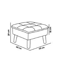 Poltrona Amamentação Balanço Madeira E Puff Lariane Nozes-bouclê Bege R04 - D'rossi - 5