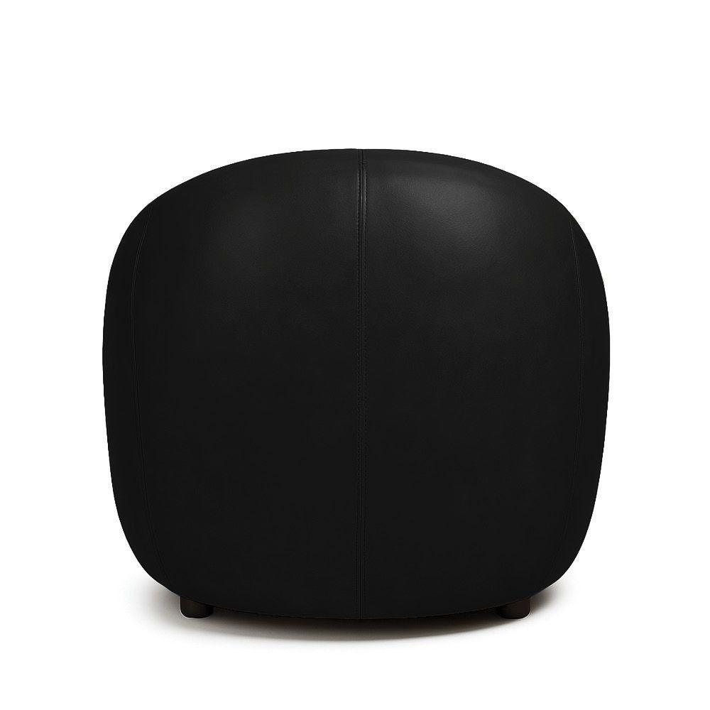 Poltrona Decorativa Orgânica Kit 2 Lua Sintético Pu Preto D03 - D'rossi - 7