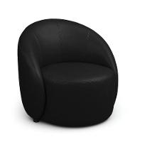 Poltrona Decorativa Orgânica Kit 2 Lua Sintético Pu Preto D03 - D'rossi - 5