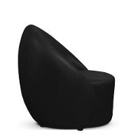 Poltrona Decorativa Orgânica Kit 2 Lua Sintético Pu Preto D03 - D'rossi - 6