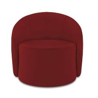 Poltrona Decorativa Orgânica Kit 2 Lua Veludo Marsala D03 - D'rossi