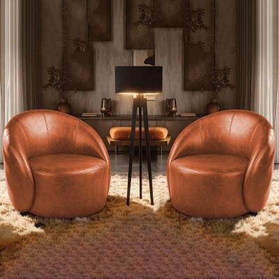 Poltrona Decorativa Orgânica Kit 2 Lua Sintético Pu Nozes D03 - D'rossi