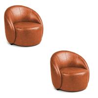 Poltrona Decorativa Orgânica Kit 2 Lua Sintético Pu Nozes D03 - D'rossi - 2