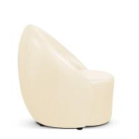 Poltrona Decorativa Orgânica Kit 2 Lua Sintético Pu Bege D03 - D'rossi - 3