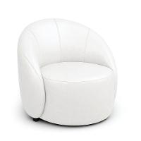 Poltrona Decorativa Orgânica Kit 2 Lua Sintético Pu Branco D03 - D'rossi - 5