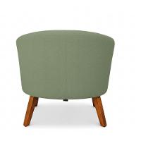 Poltrona Sala Decorativa Kit 2 Stella Pé Madeira Trapézio Castanho Bouclê Pistache D03 - D'rossi - 7