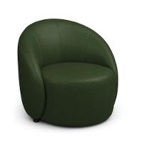 Poltrona Decorativa Orgânica Kit 2 Lua Sintético Pu Verde D03 - D'rossi - 5