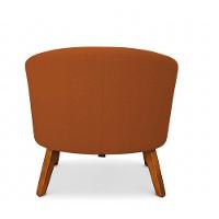 Poltrona Sala Decorativa Kit 2 Stella Pé Madeira Trapézio Castanho Bouclê Terracota D03 - D'rossi - 7