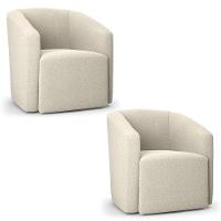 Poltrona Decorativa Orgânica Kit 2 Stella Max Bouclê D03 - D'rossi Azul - 2